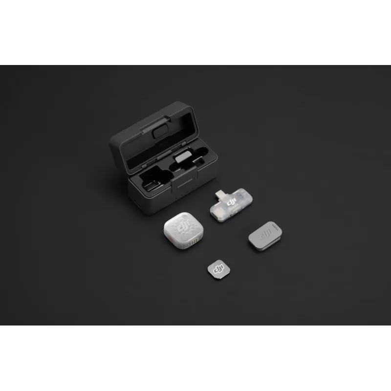 DJI Mic Mini 2S Sistema de microfone sem fios (1 transmissor + 1 recetor móvel + estojo de carregamento)