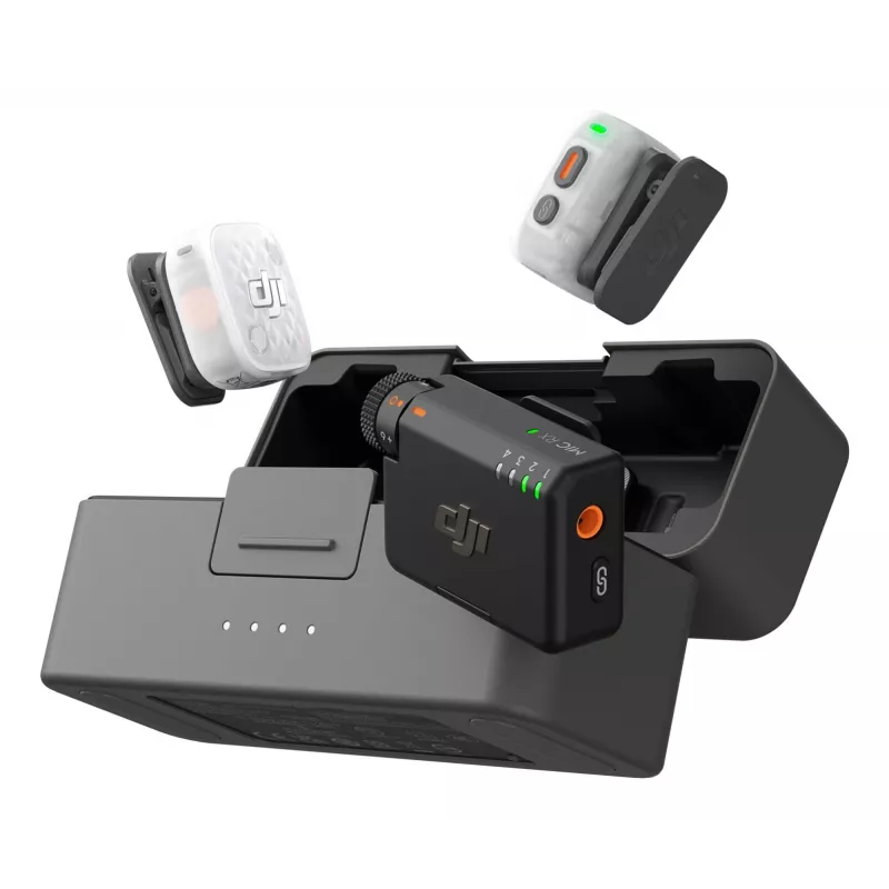 Sistema de microfone sem fios DJI Mic Mini 2S (2 emissores + 1 recetor + estojo de carregamento)