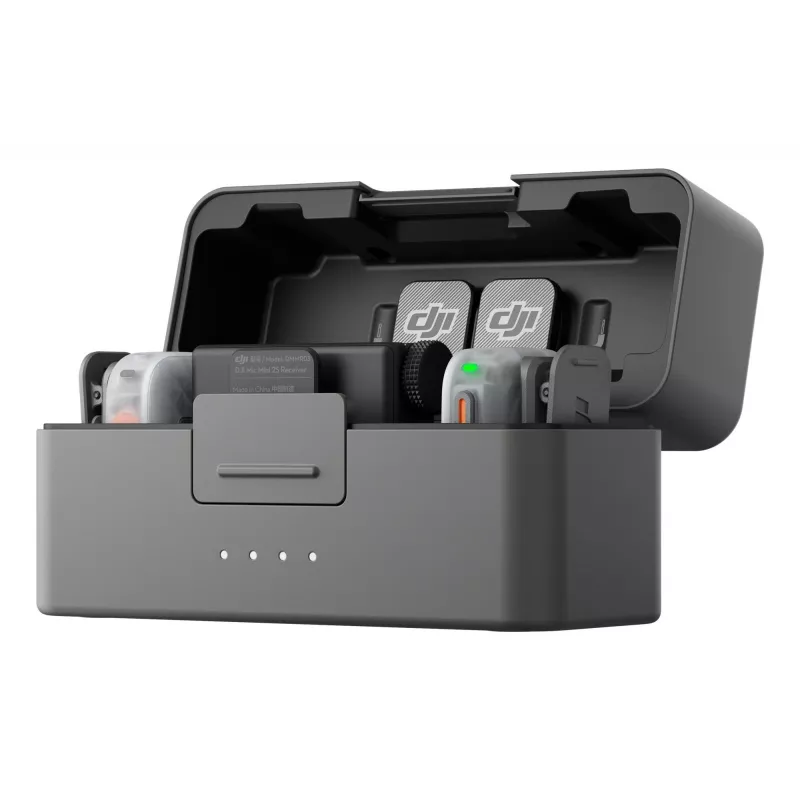 Sistema de microfone sem fios DJI Mic Mini 2S (2 emissores + 1 recetor + estojo de carregamento)