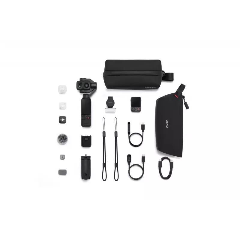 DJI Osmo Pocket 4P Vlog Combo câmara 4K, preto
