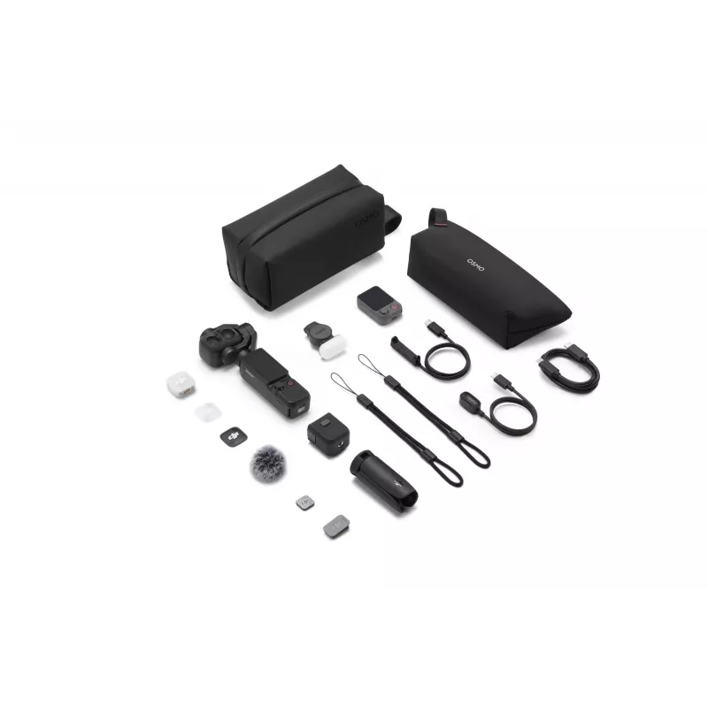 DJI Osmo Pocket 4P Vlog Combo câmara 4K, preto