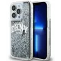 DKNY Capa rígida Liquid Glitter Big Logo para Apple iPhone 15 Pro 6,1 polegadas preta