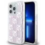DKNY Capa rígida Liquid Glitter Multilogo para Apple iPhone 15 Pro 6,1 polegadas rosa