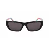 Óculos de sol retangulares para mulher DKNY DK545S-002 - armação preta, lentes cinzentas degradê, 56 mm