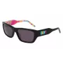 Óculos de sol retangulares para mulher DKNY DK545S-002 - armação preta, lentes cinzentas degradê, 56 mm