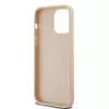 Capa de pele DKNY com padrão Mono xadrez e riscas impressas para iPhone 14 Pro Max - Rosa