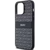 Capa DKNY em Pele Mono Stripe e Logótipo Metálico para Apple iPhone 14 Pro - Preta