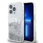 DKNY Capa Liquid Glitter Arch Logo para iPhone 14 Pro transparente