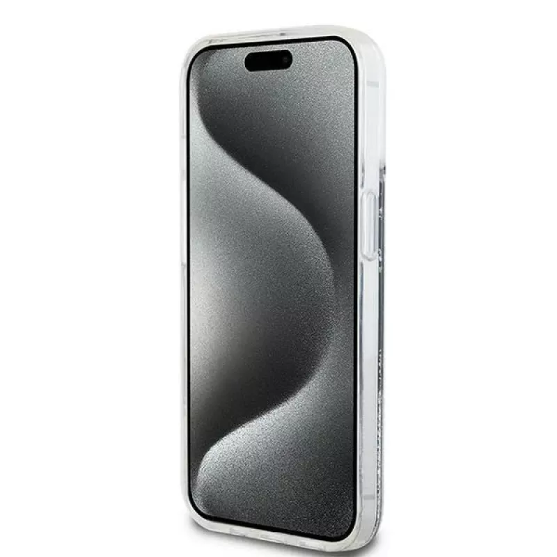 Capa DKNY Liquid Glitter Big Logo para iPhone 14/15/13 - Preta