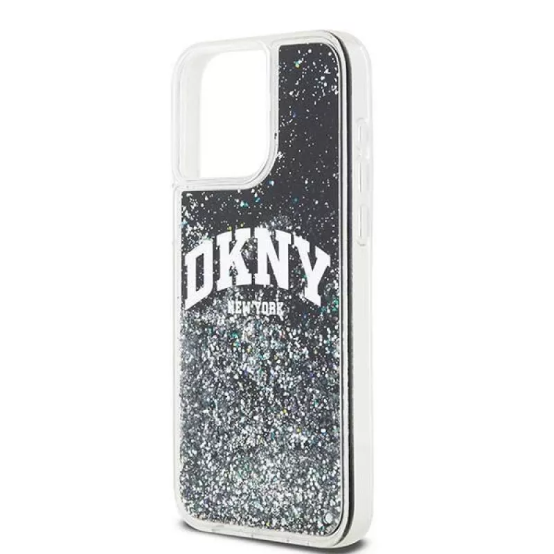 Capa DKNY Liquid Glitter Big Logo para iPhone 14 Pro Max - Preto
