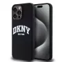 DKNY Capa MagSafe de silicone líquido Arch Logo para iPhone 14 Pro Max - preta