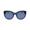 Óculos de sol DKNY mulher em forma de borboleta DK517S-400 azul acetato lentes cinzentas degradê 52mm