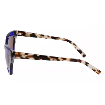 Óculos de sol de mulher DKNY DK547S5516425 - Armação de acetato Havana, lentes castanhas degradê, 55 mm