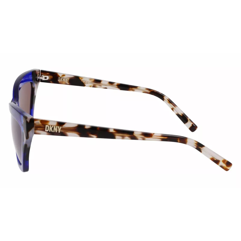 Óculos de sol de mulher DKNY DK547S5516425 - Armação de acetato Havana, lentes castanhas degradê, 55 mm