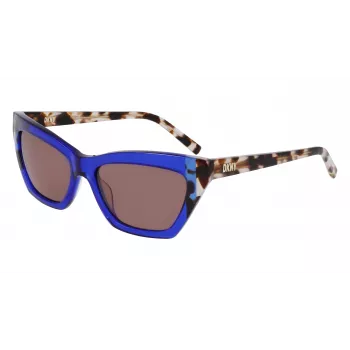Óculos de sol de mulher DKNY DK547S5516425 - Armação de acetato Havana, lentes castanhas degradê, 55 mm
