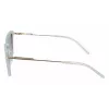 Óculos de sol de mulher DKNY DK713S - Castanho Havana armação retangular com lentes castanhas degradê - 56 mm de largura da lente