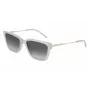 Óculos de sol de mulher DKNY DK713S - Castanho Havana armação retangular com lentes castanhas degradê - 56 mm de largura da lente