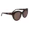 Óculos de sol DKNY DK517S-230 mulher Havana castanho retangulares 52mm