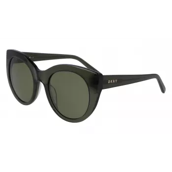 DKNY óculos de sol mulher DK517S-300 armação de acetato Havana lentes de policarbonato degradê castanhas 52mm