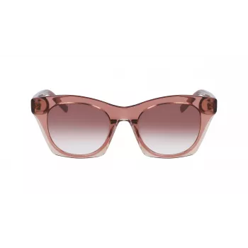Óculos de sol DKNY mulher DK541S-265 castanho Havana armação quadrada em acetato com lentes de policarbonato castanhas degradê 51/21/140 mm