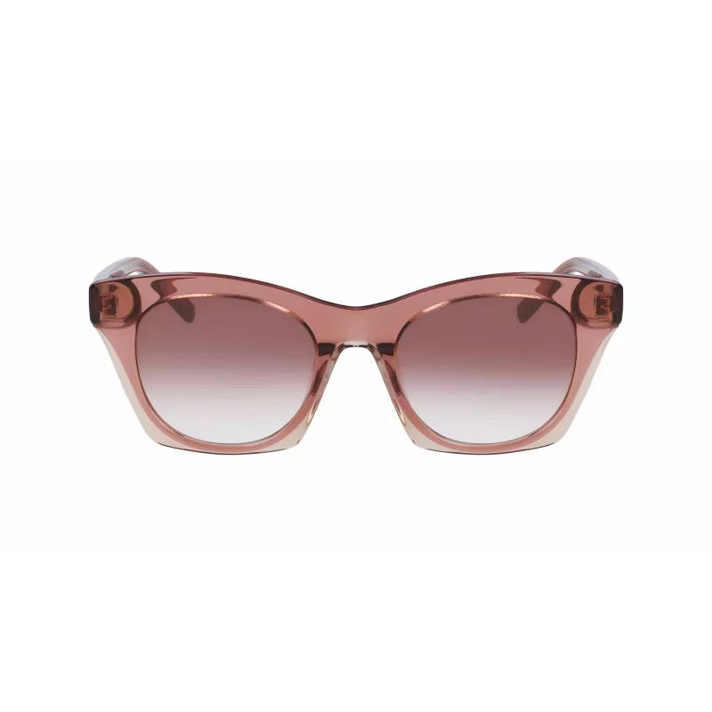 Óculos de sol DKNY mulher DK541S-265 castanho Havana armação quadrada em acetato com lentes de policarbonato castanhas degradê 51/21/140 mm