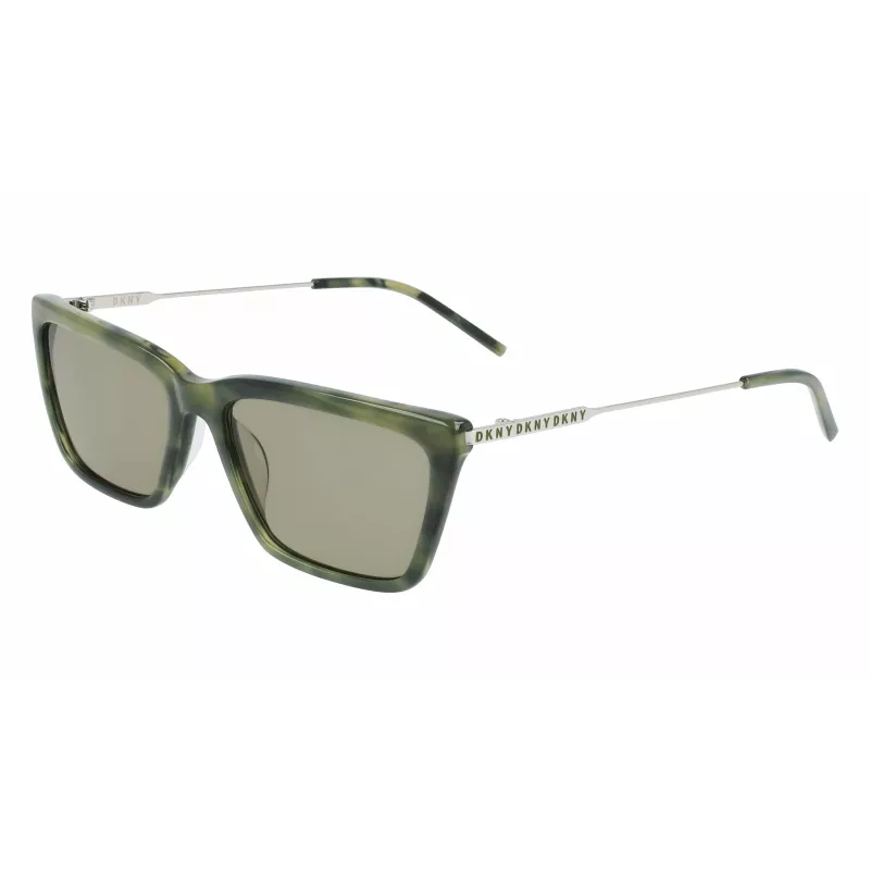 Óculos de sol de mulher DKNY DK709S305 - armação preta de acetato, lentes cinzentas de policarbonato, largura da lente 55 mm