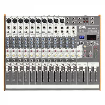 Misturadora de áudio DNA PROFESSIONAL DNA ME-16FX 16 canais USB Bluetooth