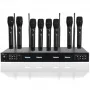 DNA RV-8 Sistema de microfone sem fios 8x microfones dinâmicos de mão UHF
