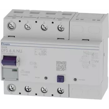 Doepke DFS6 063-4/0,03-A NU Interruptor diferencial 4 polos 63A 30mA Tipo A 09144801