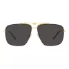 Óculos de sol de homem Dolce & Gabbana DG2264-02-87 armação dourada lentes cinzentas pilot 61mm