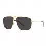 Óculos de sol de homem Dolce & Gabbana DG2264-02-87 armação dourada lentes cinzentas pilot 61mm