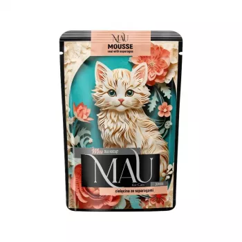 DOLINA NOTECI MAU mousse Junior vitela com espargos - comida húmida para gatos - 85g