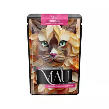 Dolina Noteci Mau Mus borrego com sementes de chia e hortelã para gatos esterilizados 85g