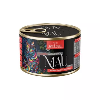 DOLINA NOTECI MAU patê e filete vaca com batata-doce e rosmaninho - comida húmida para gatos - 185g