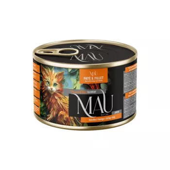 DOLINA NOTECI MAU patê e filete júnior pato com manga e rosa-mosqueta - comida húmida para gatos - 185g