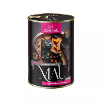 DOLINA NOTECI MAU patê e filete Sterilised ganso com coelho e framboesas - comida húmida para gatos - 400g