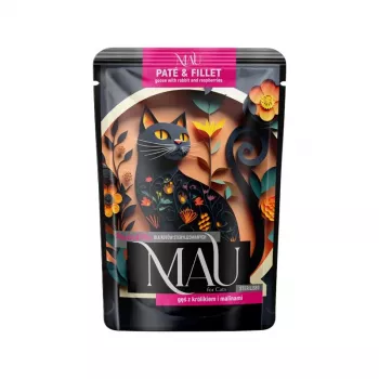 DOLINA NOTECI MAU patê e filete Sterilised ganso com coelho e framboesas - comida húmida para gatos - 85g
