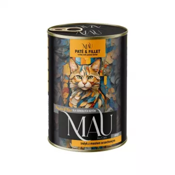 DOLINA NOTECI MAU patê e filete peru com manteiga de amendoim - comida húmida para gatos - 400g