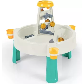 DOLU Mesa de brincar com água e areia 2 em 1 Branco Verde (2670)