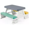 DOLU mesa de piquenique para 4 crianças branco cinzento 2618