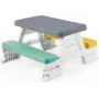 DOLU mesa de piquenique para 4 crianças branco cinzento 2618