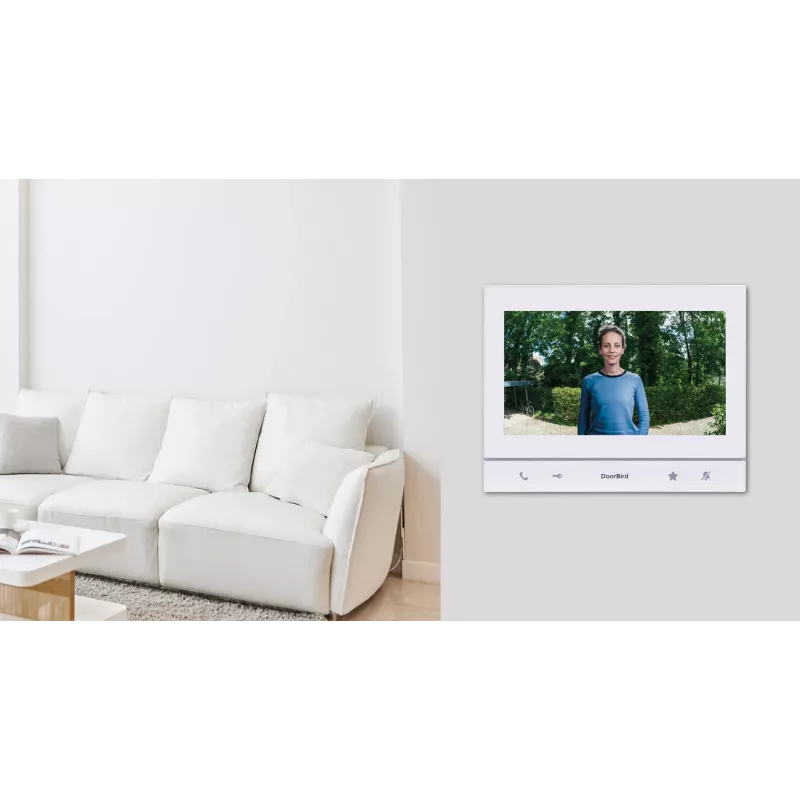 DoorBird A1103 Estação de vídeo IP interior Polar White Edition com ecrã tátil capacitivo IPS de 7
