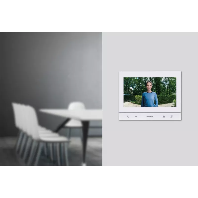 DoorBird A1103 Estação de vídeo IP interior Polar White Edition com ecrã tátil capacitivo IPS de 7