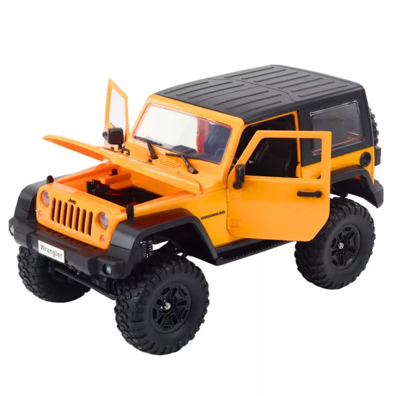 Double E RC Jeep Wrangler Rock Crawler Laranja 1:14 Veículo Todo-o-Terreno Telecomandado