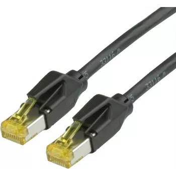 Cabo de patch S/FTP Cat.6a 10m RJ-45 preto Draka Comteq