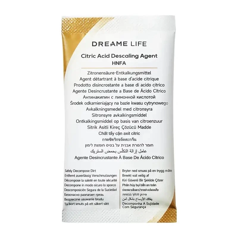 Dreame HNFA Solução Descalcificante para Limpador a Vapor N20 – 12 x 20g Saquetas (Ácido Cítrico)