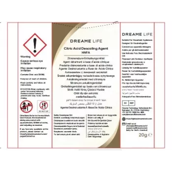 Dreame HNFA Solução Descalcificante para Limpador a Vapor N20 – 12 x 20g Saquetas (Ácido Cítrico)