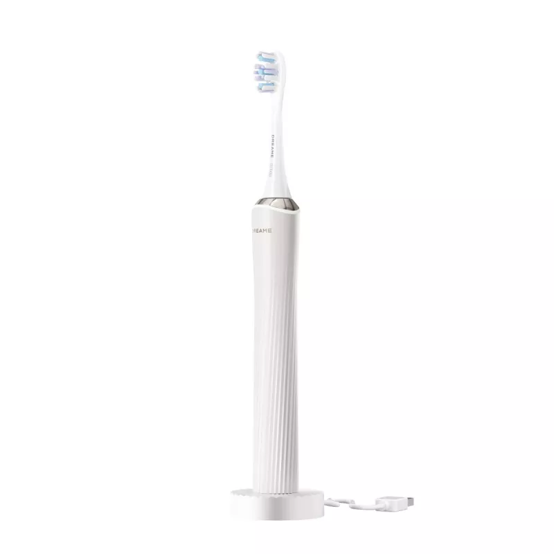 Dreame Sonic Vibration Escova de dentes elétrica NB01 Set branco com 5 modos, sensor de pressão, estojo de viagem – 40.000 VPM, IPX7