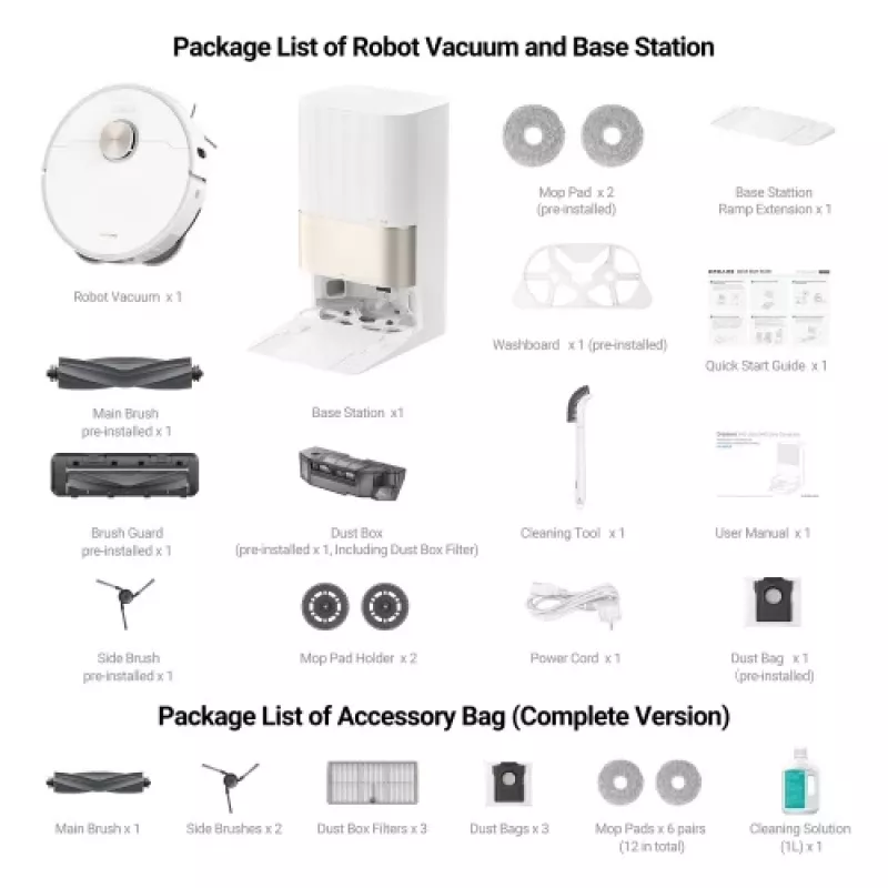 Dreame X40 Ultra Complete Robô aspirador, branco
