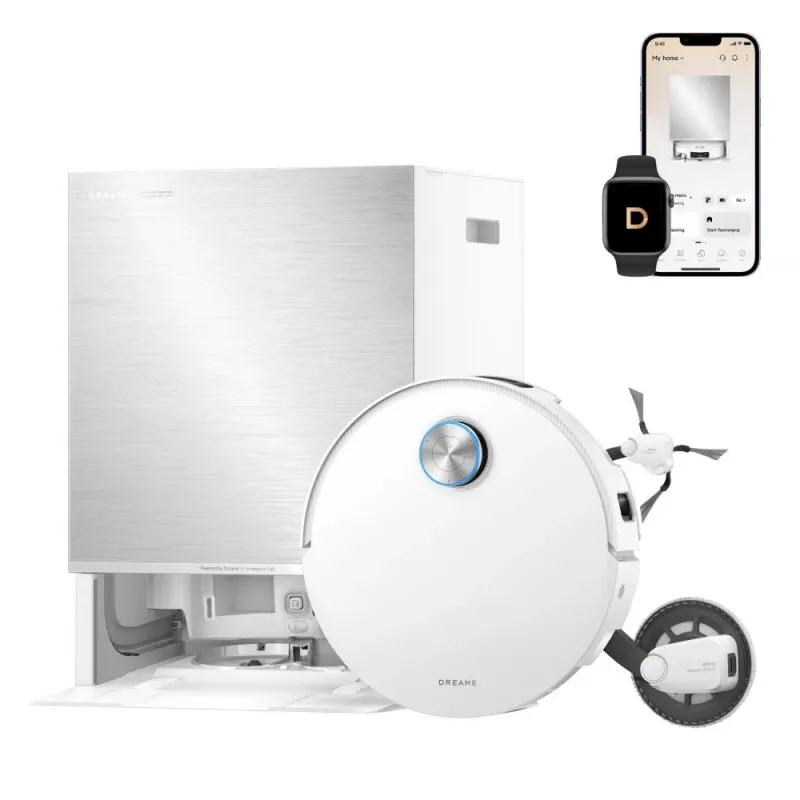Dreame X60 Pro Ultra Complete White Aspirador robô com estação de carregamento e acessórios